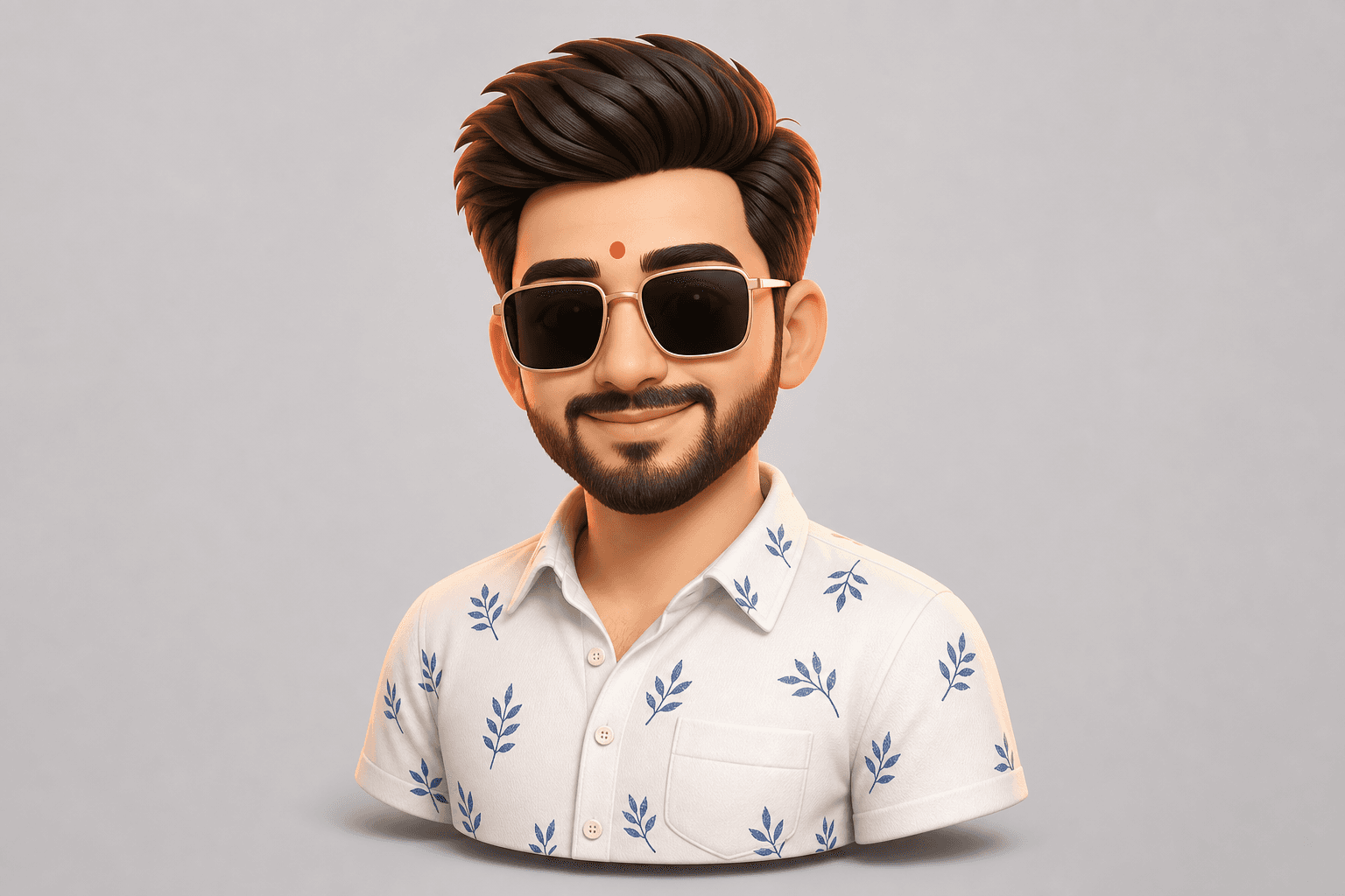 Dhruv Goyal — illustrated 3D avatar